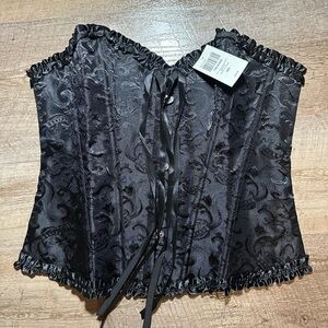 Black Lace Jacquard Bustier size medium